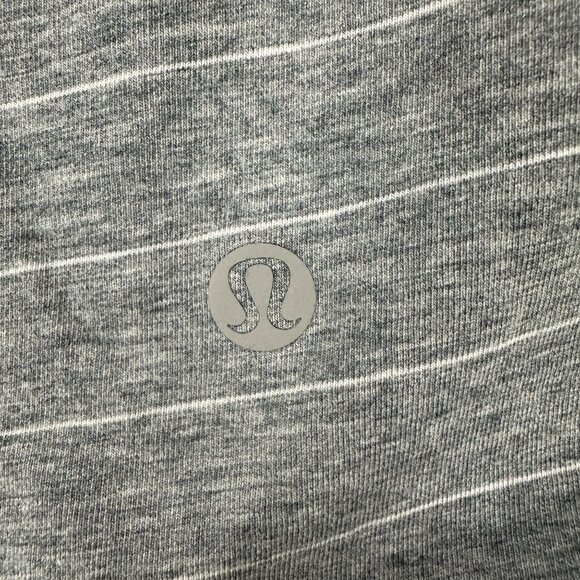 Lululemon Gray & White Striped Racerback Athletic Tank Top Size S - Picture 3 of 3